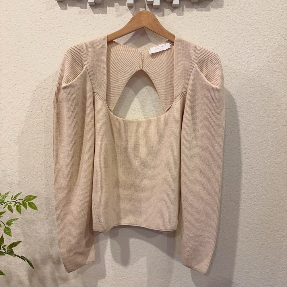 ASTR the Label Catalina Pullover Sweater Top in Cream NWT Size XL - Picture 4 of 7